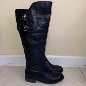 Steve Madden black Soft Leather Upper Boots Women’s Size 6